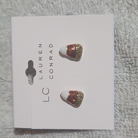 Lauren Conrad Sparkle Candy Corn Earrings - Picture 3 of 4